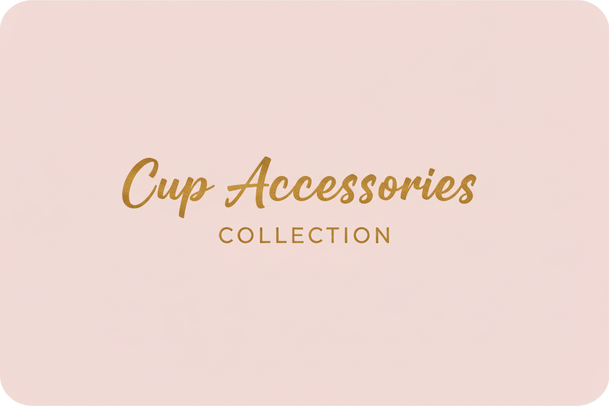 Cup Accessories - Cursive Gold