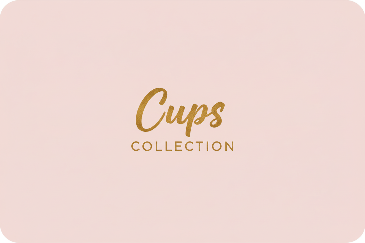 Cups - Cursive Gold