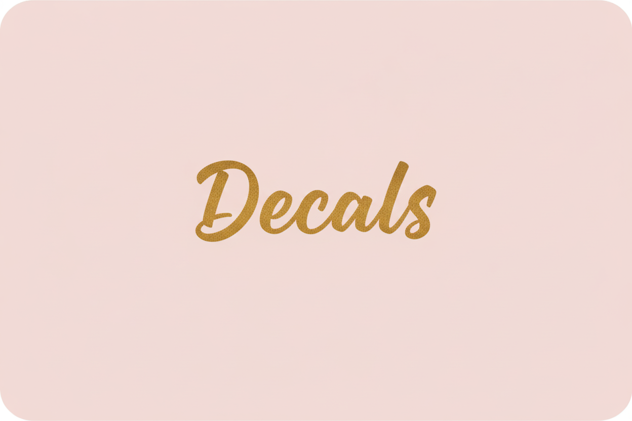 Decals - Cursive Gold